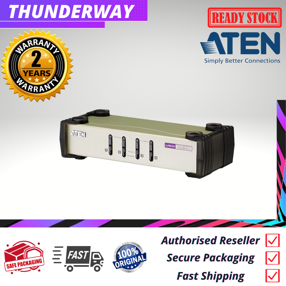 ATEN CS84U 4Port PS/2USB VGA KVM Switch Lazada