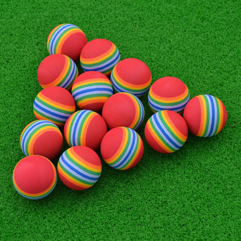 50pcs Golf Balls Practice Sponge Foam Rainbow