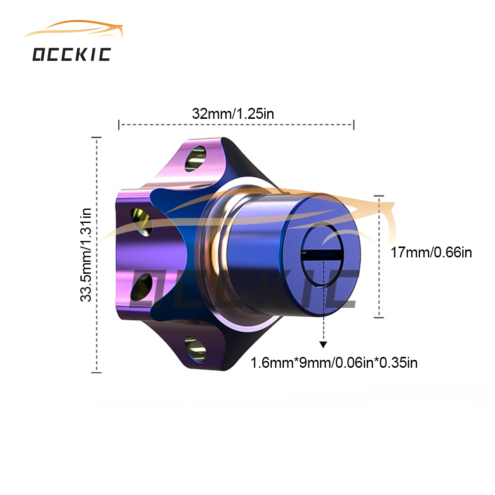 🚙Occkic Đầu Chìa Khóa Bằng Titan CNC Kèm Xích Đầu Chìa Khóa Xe Máy Bị Cháy Sửa Đổi CNC Thông Thường