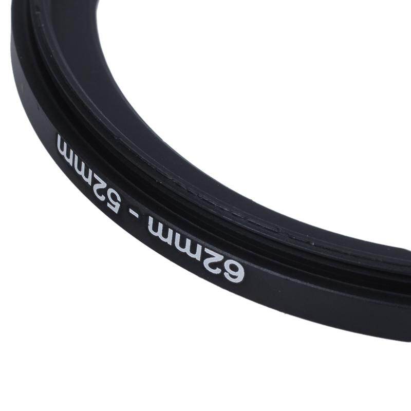62mm-52mm 62mm to 52mm Black Step Down Ring Adapter for Camera