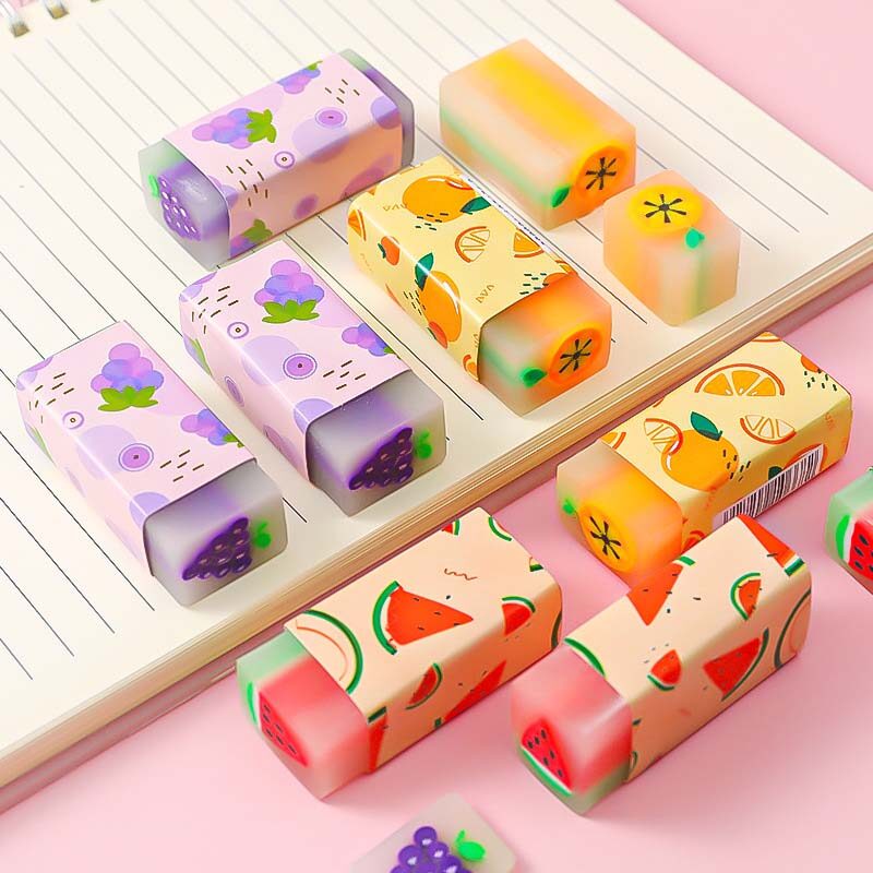 Creative Fruit Eraser Student Rubber Erase Tools Stationery