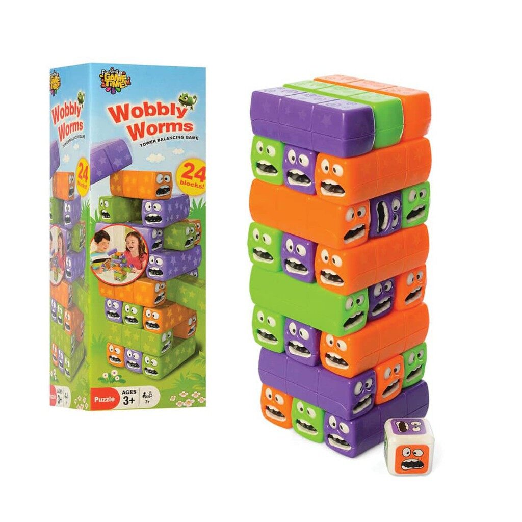 Wobbly Worms Challenging Tower Stack Block Game Toy Lazada