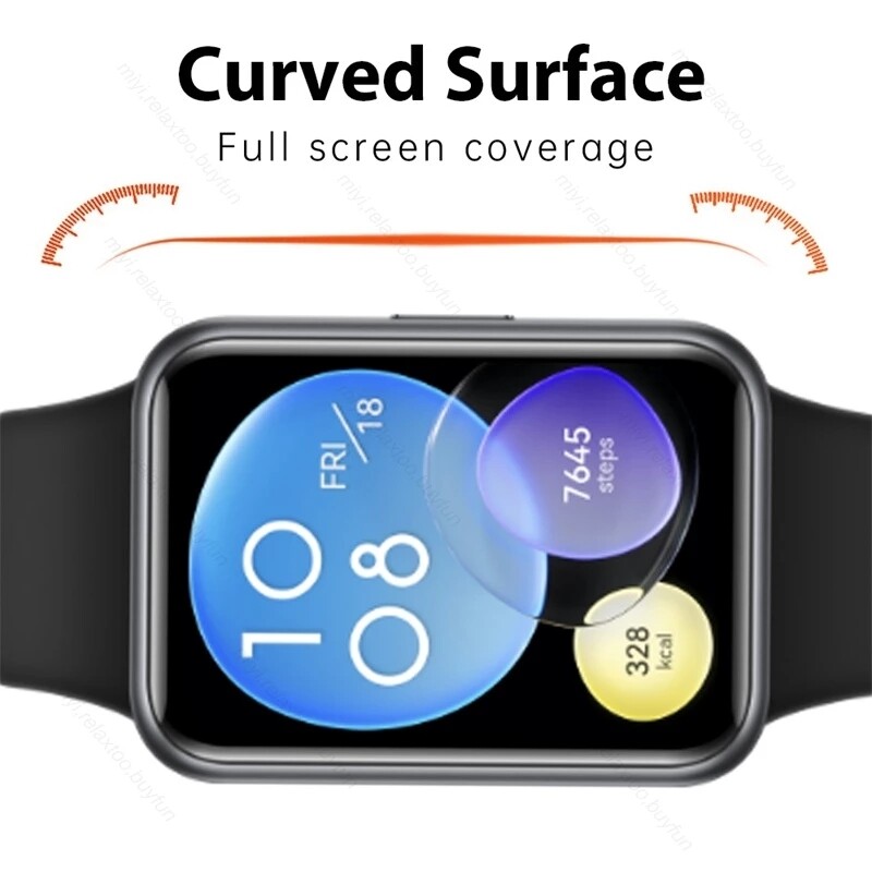 Miếng Dán Bảo Vệ Màn Hình HD Viền Cong PMMA 3D Cho Huawei Watch Fit 2