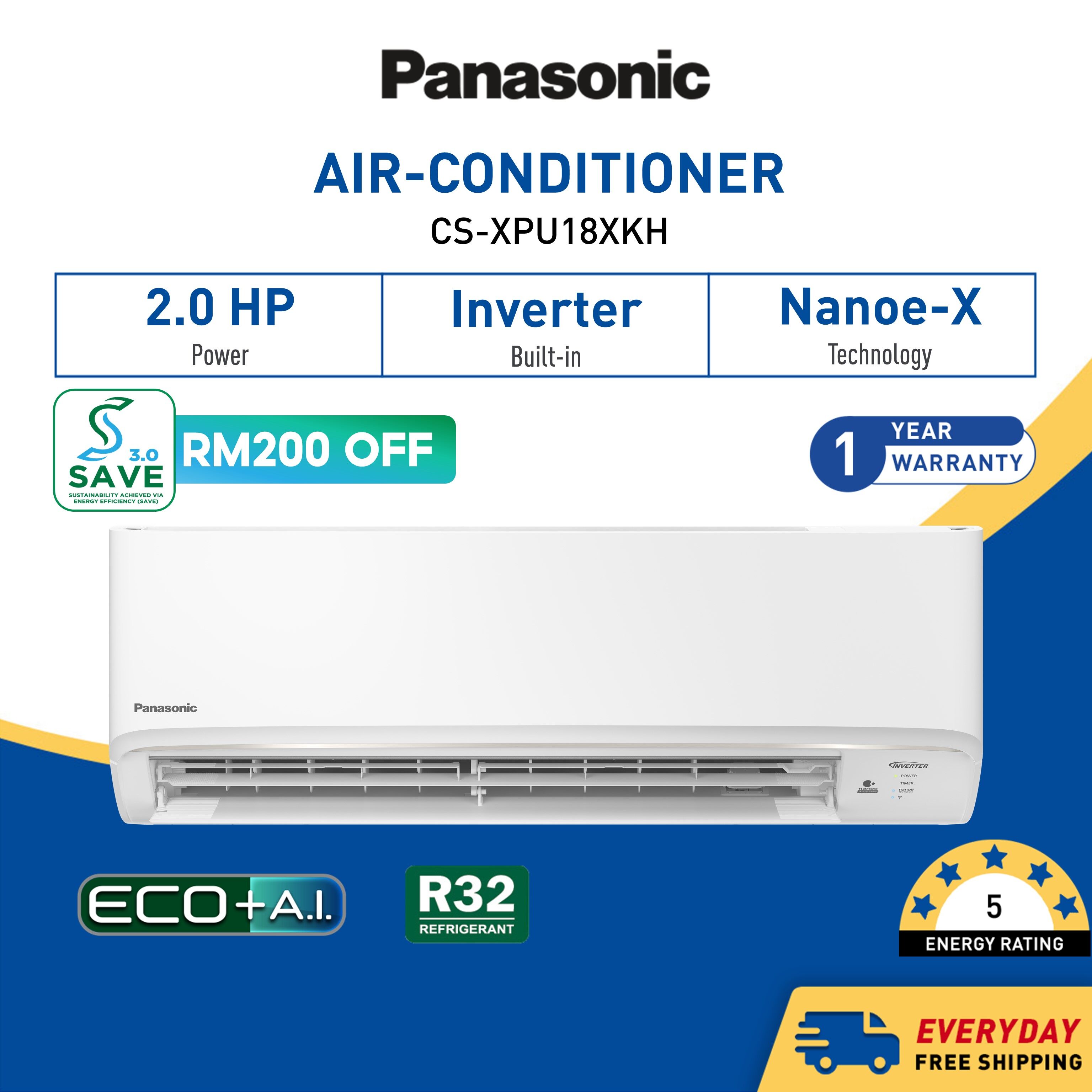 Panasonic 2.0HP Air Conditioner X-Deluxe Inverter R32 NanoeX Aero ...