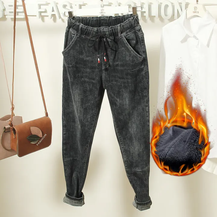 flannel lined jeans womens plus size