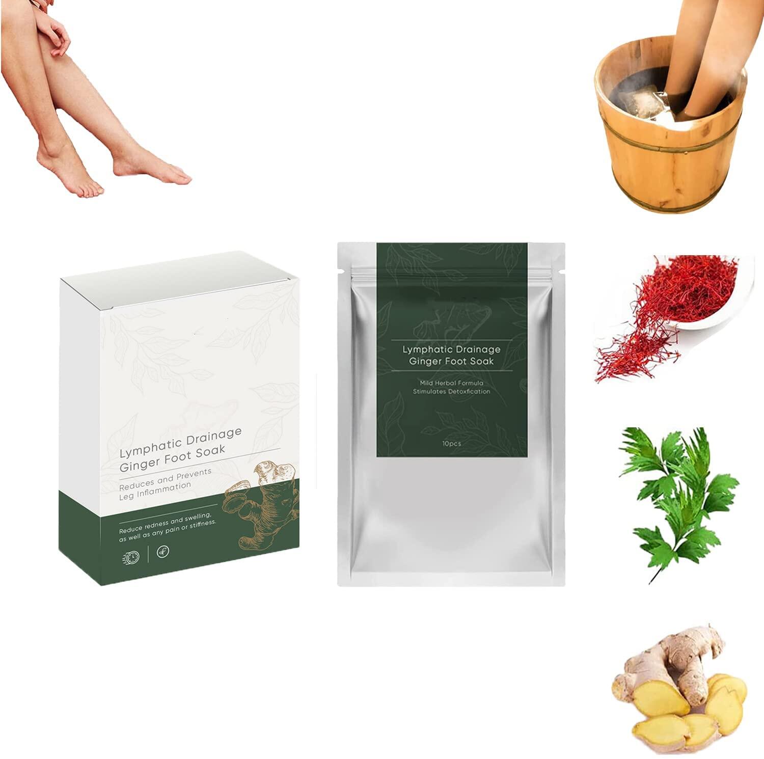 Lymphatic Drainage Ginger Foot Soak, Leg Slimming Foot Bath, Lymphatic
