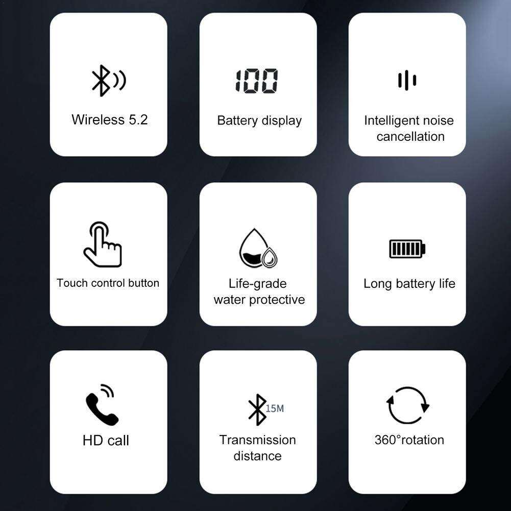 VTUOGE Tai Nghe Bluetooth Không Dây Có Mic Tai Nghe Giảm Ồn Âm Thanh Nổi Tai Nghe Không Dây Tai Nghe Bluetooth Rảnh Tay Công Sở Cho iPhone Huawei Oppo Xiaomi Samsung Vivo Điện Thoại Di Động