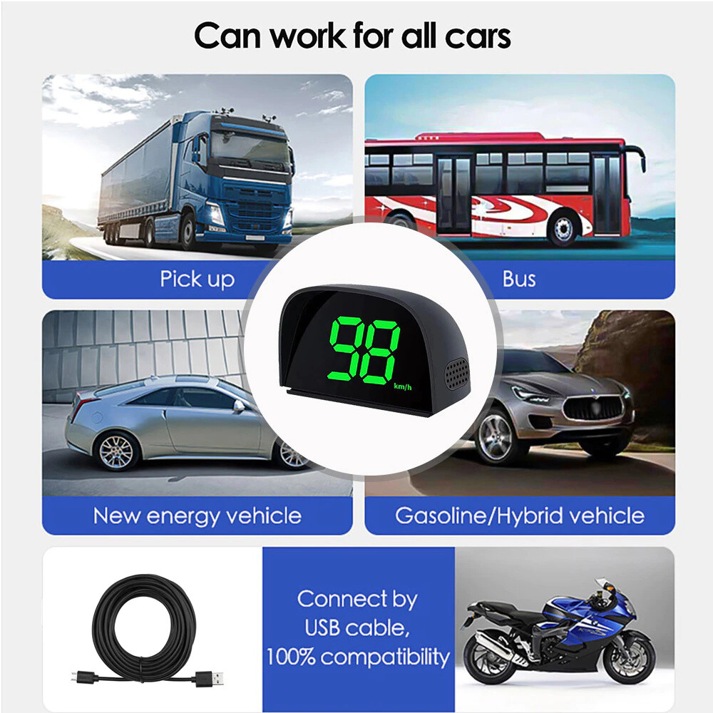 AUMOTOP Car Global Position System Speedometer Digital Display Speed Meter Car HeadUp Display