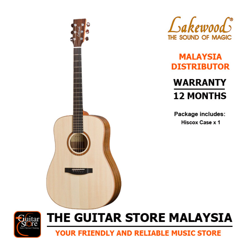 Lakewood D18 Premium Full Solid Acoustic Guitar With Hiscox Hardcase Malaysia