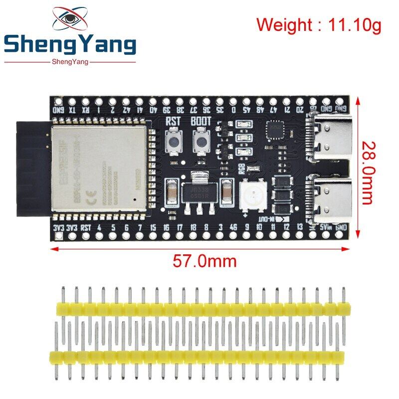 ESP32 / ESP32-S3 +Bluetooth Internet Of Things Dual Type-C Development Board Core Board ESP32-S3-Devkit C N8R2 For Arduino