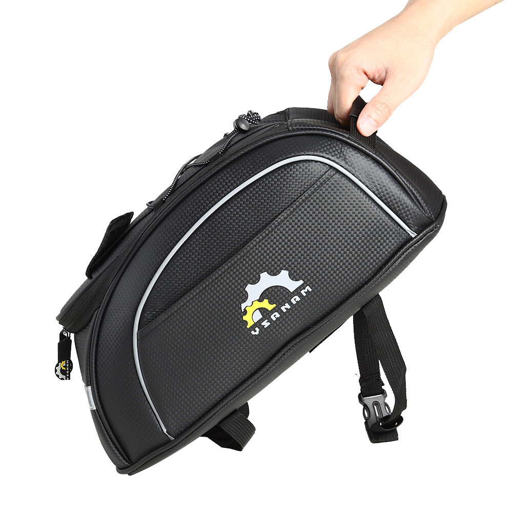 Carbon Fiber Large Waterproof MTB Bicycle Reflective Rear Rack Pannier