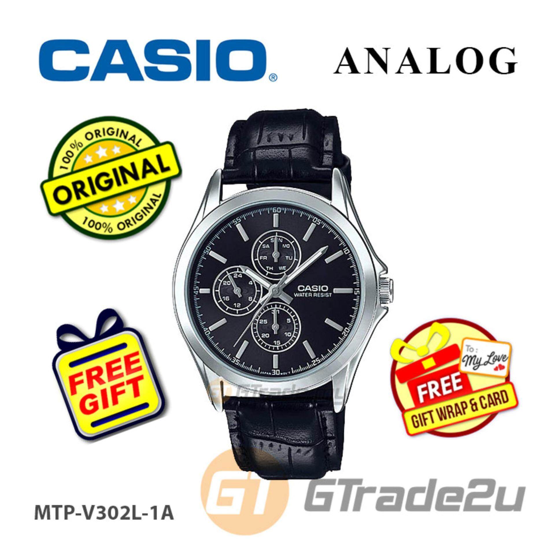 CASIO Men MTP-V302L-1A Multi-Hand Analog Watch Date, day and 24-hour Indicator Malaysia