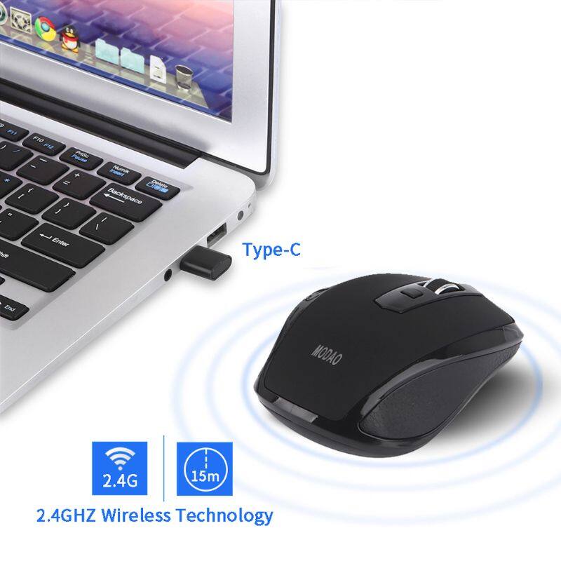 Chuột Không Dây USB Type C 2.4 GHz Chuột Công Thái Học, Chuột 800/1200/1600 DPI Chuột Văn Phòng Cho Thiết Bị Macbook Pro USB C