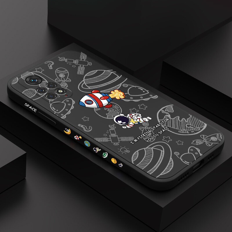 Rocket Space Phone Case For Xiaomi Redmi Note 12 12S 11 11S Pro Plus 4G  5G A1 Plus Creative Design Comfortable Feel Lazada
