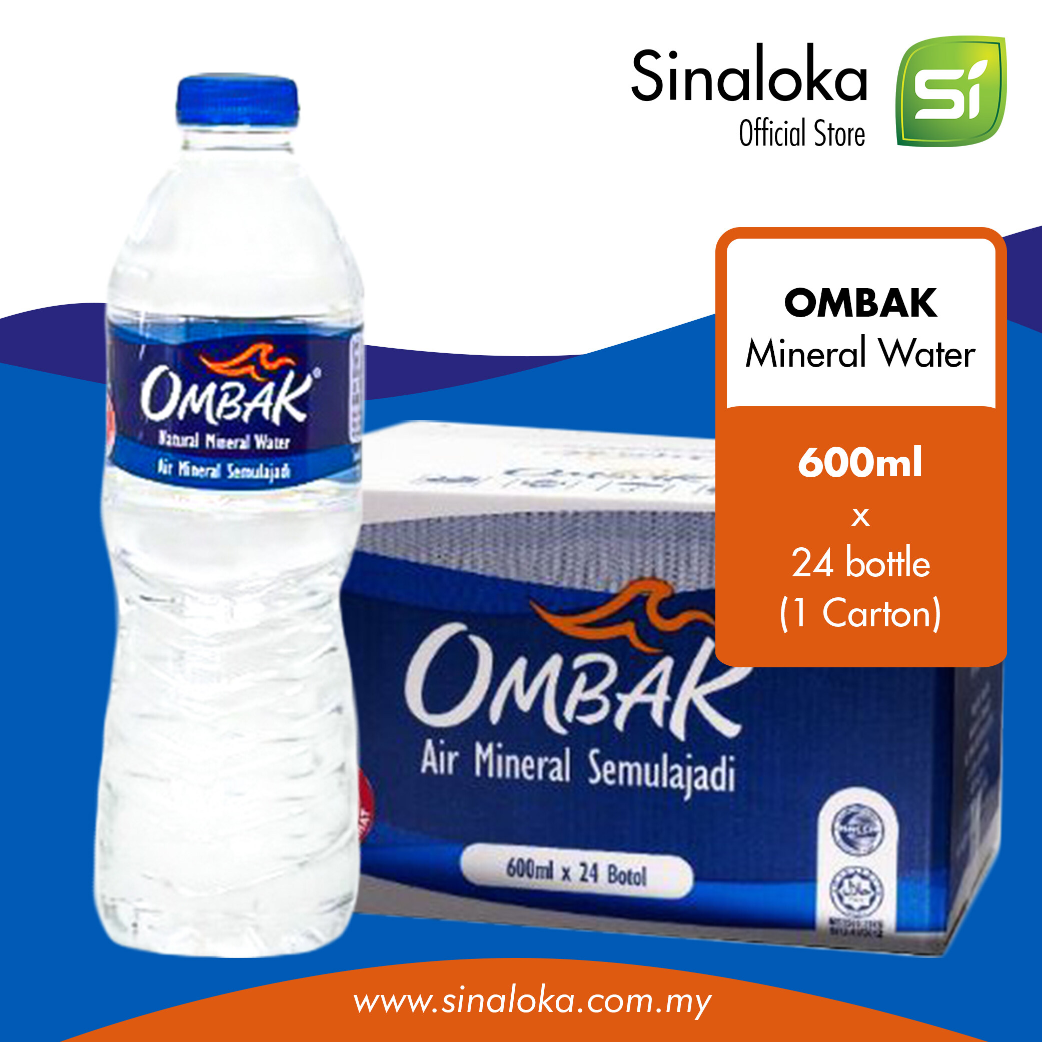 OMBAK Mineral Water 600ml x 24 Lazada