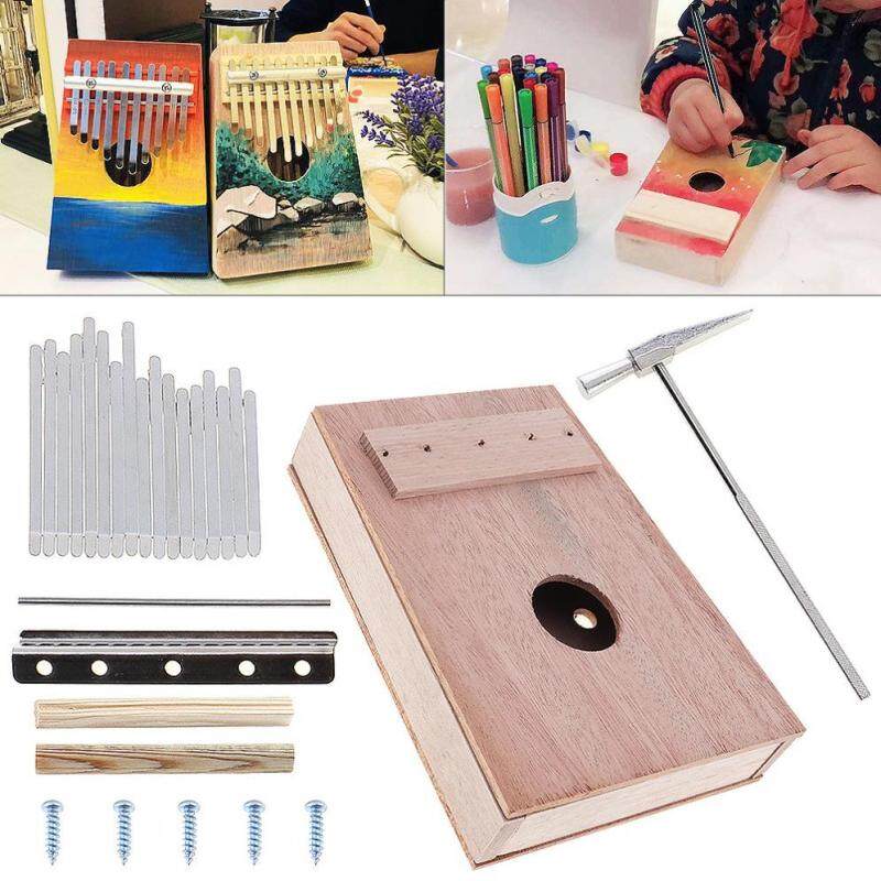 17 Phím Kalimba DIY Bộ Gỗ Gụ Ngón Tay Cái Piano cho Handwork Tranh Cha Mẹ-Con Chiến Dịch