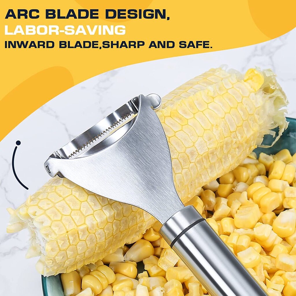 Stainless Steel Corn Cutter Peeler Stripper Corn Thresher Tool Slicer Corn StripperHome