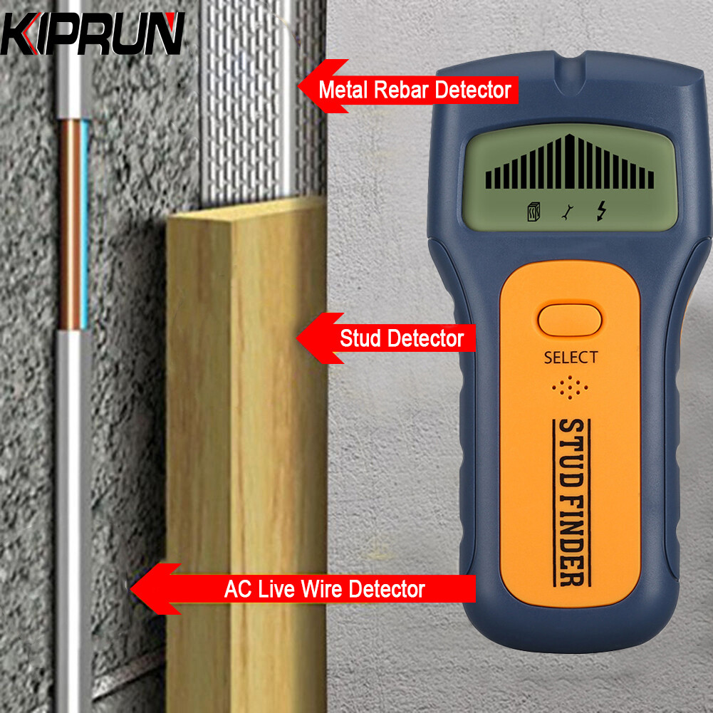 KIPRUN stud finder 3 In 1 Metal Detector Find Metal Wood Studs AC Voltage Live Wire Detect Wall Scanner Electric Box Finder Wall DetectorMultifunction Wall Scanner LCD Display Studs AC Voltage Live Wire Detector