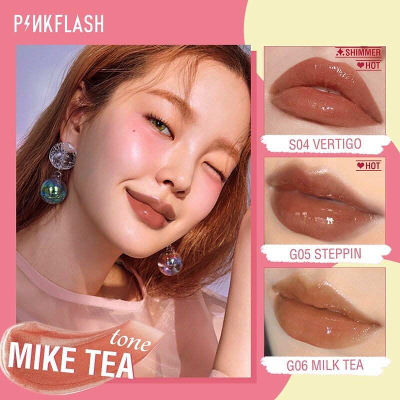 PINKFLASH OhMyGloss Lip Gloss Moisturizing Long Lasting Waterproof Shine Shimmer Lip Care 11 Colors Lipstick Ink Lips Makeup Cosmetic Beauty