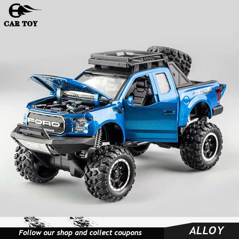 Car Toys 1PC 1:32 Ford Raptor Bigfoot F150, 4-doors Opened Alloy Car Model Die-cast Vehicles kids toys toys for kids toys for boys Children's Gifts car for kids toys for boys toys for kids car for kids educational toys cheap price