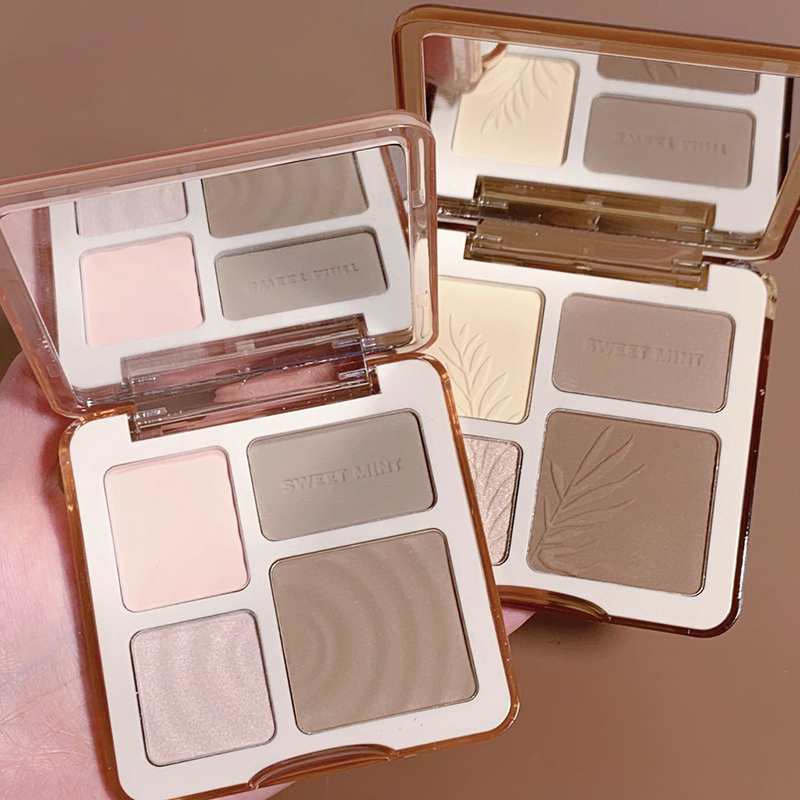 Highlighter Contour High Gloss 3D Matte Blush Palette