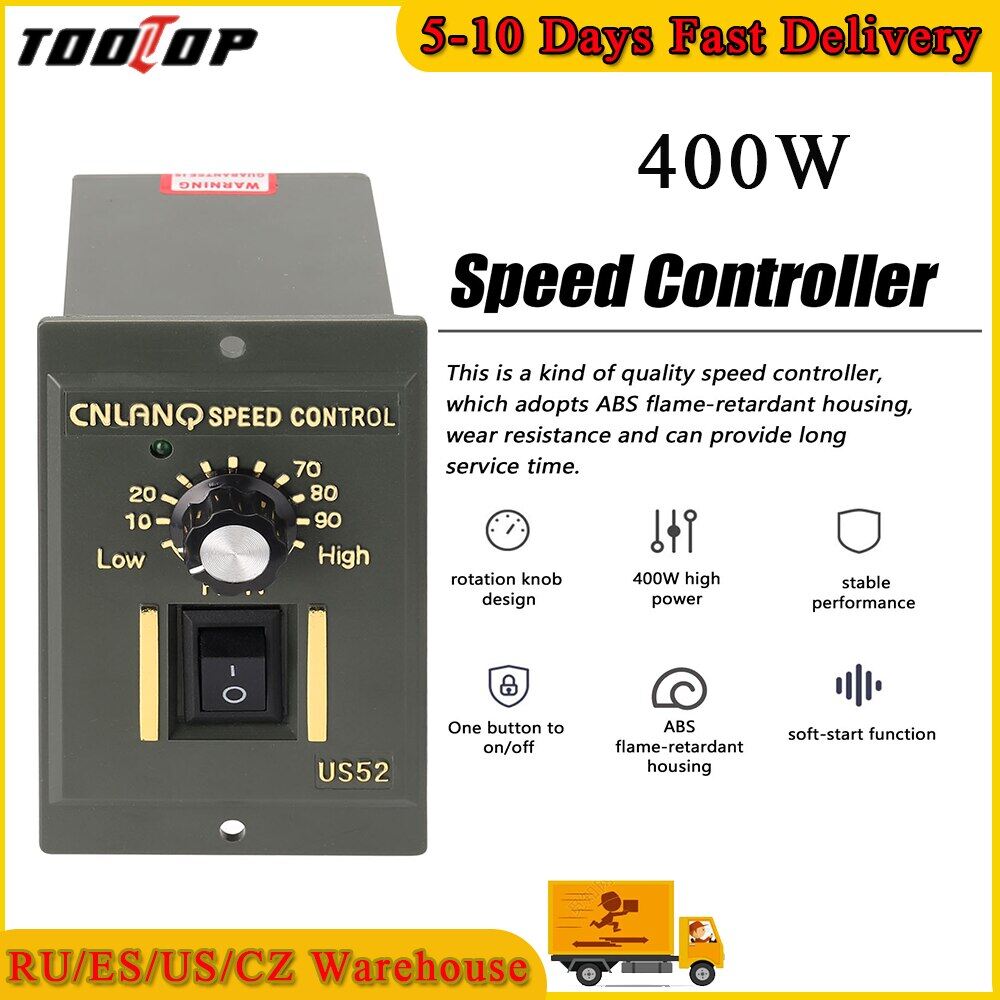 400W AC220V ABS Speed Controller Motor Speeds Pinpoint Regulator Control Device With Indicator Light Forward And Backward Motor