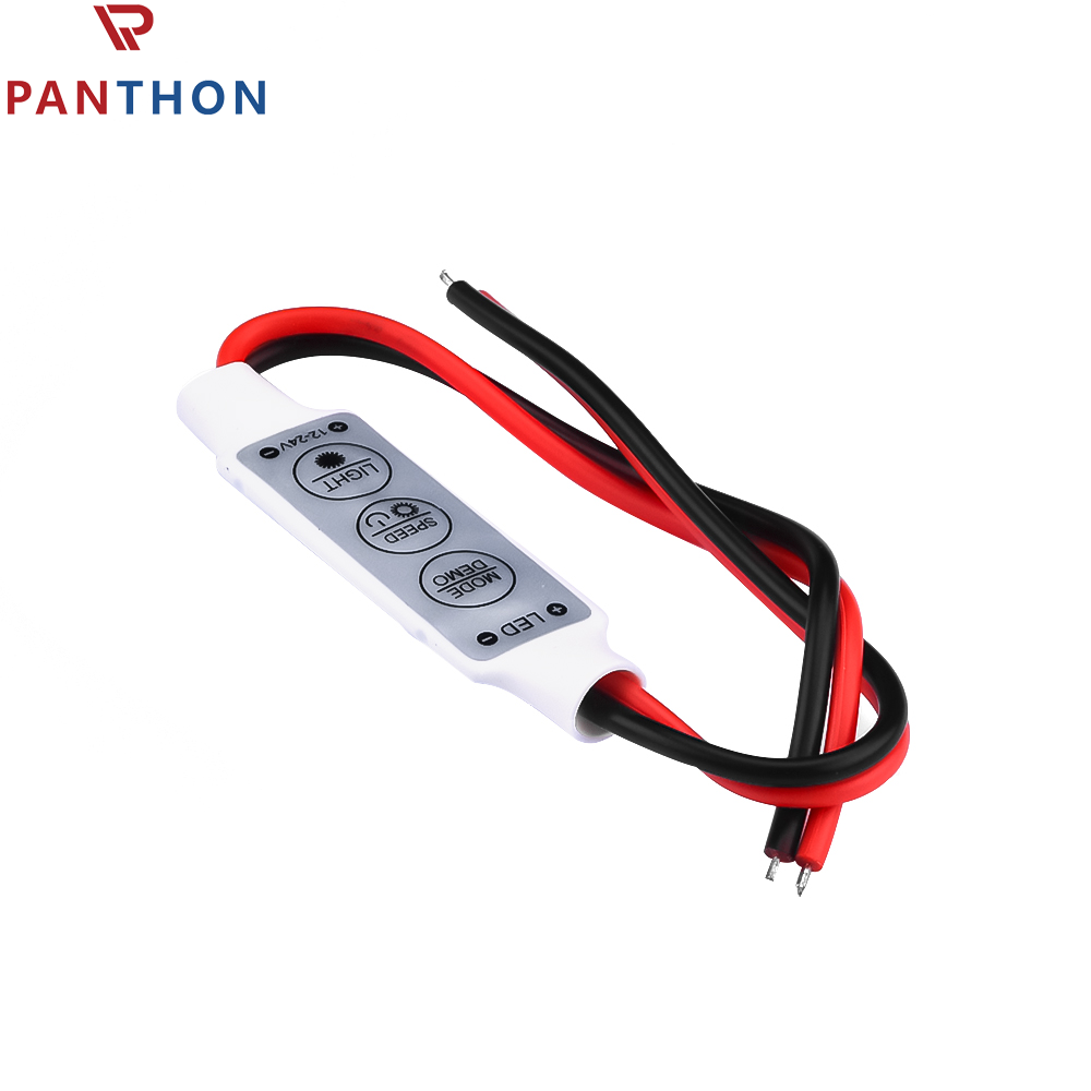 Panthon mini 12V dải đèn LED Bộ điều khiển làm mờ với 3528 5050 chuyển đổi