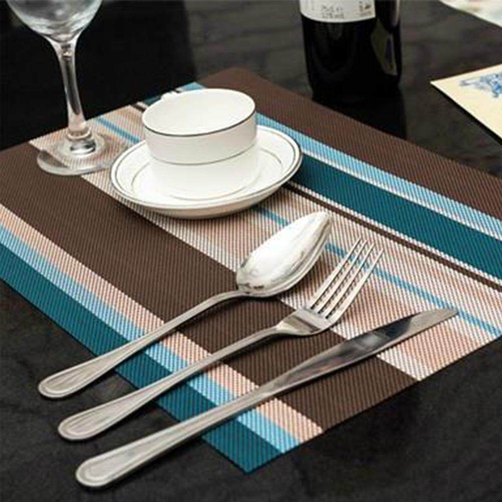 Bộ 4 Tấm Lót Bàn Ăn Trang Trí Nơi Thảm Placemats Miếng Lót Dệt Tác Dụng Phong Cách Hiện Đại