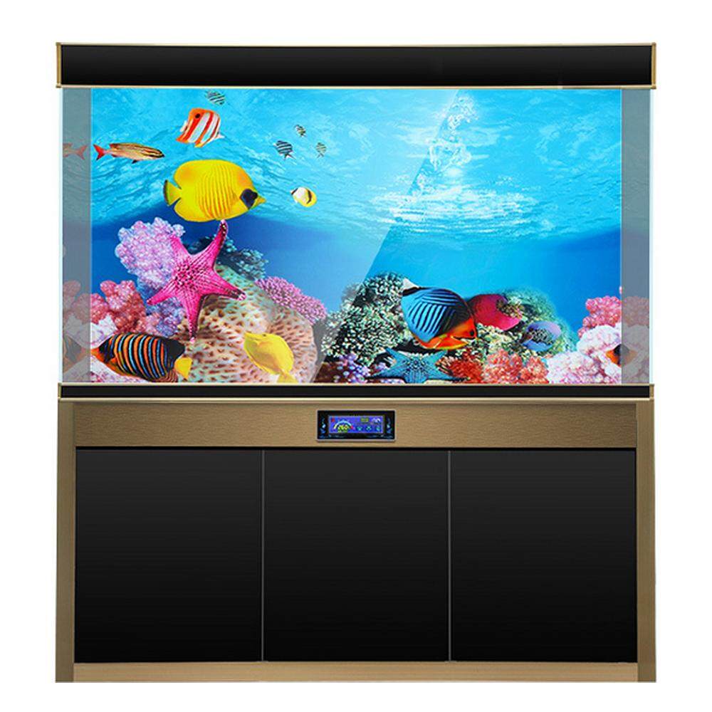 3D DoubleSided Adhesive Aquarium Background Sticker Backdrop Wallpaper Fish Tank Decorative
