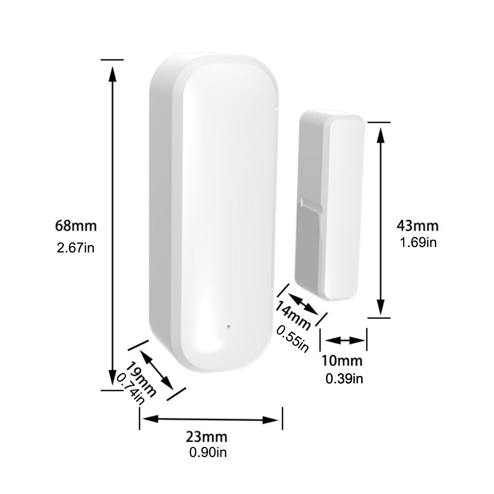 【Ready Stock】Tuya WiFi Door Window Sensor Smart Home Wireless Door Open / Closed Detector