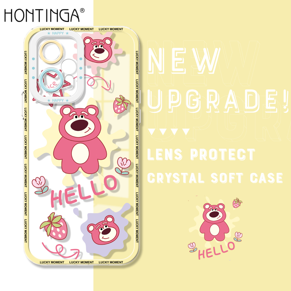 Hontinga Casing Case For Xiaomi Redmi Note 11T Pro+ Note 11S Note 11 Pro 5G 4G Note 8 Pro Note 9 Case Transparent Clear Case Cartoon Lotso Soft Silicone Full Cover Camera Protection Shockproof Rubber Cases Back Cover Phone Casing Softcase For Girls
