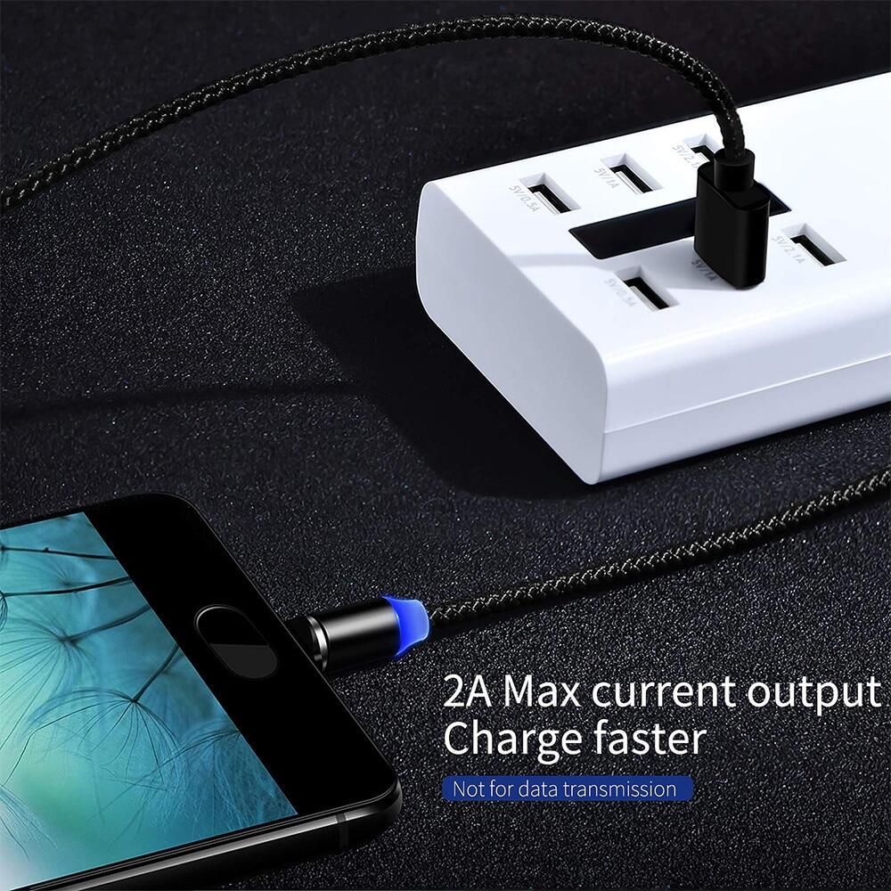 Cáp USB Từ Tính Cáp USB Type-C Sạc Nhanh Sạc Từ Tính LED Sạc Dữ Liệu Micro USB Cho Samsung S10 Cho Xiaomi Cho Huawei