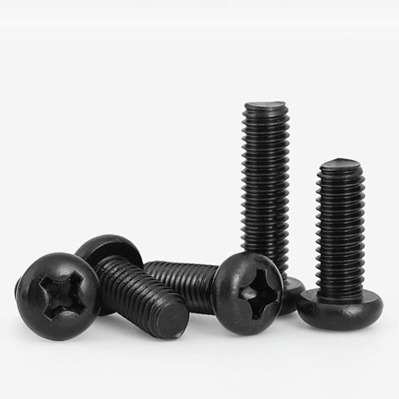 M2 M2.5 M3 PM Black Pan Head Cross Screw Round Head Machine Screw