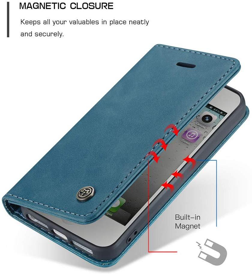 Ốp CaseMe iPhone 5 / 5S/SE, Ốp Điện Thoại Bảo Vệ Dạng Ví Da PU Cao Cấp Cho iPhone 5,iPhone 5S,iPhone SE