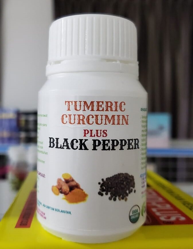 Turmeric Supplement Organic (100 Capsule) Turmeric Plus Black Pepper