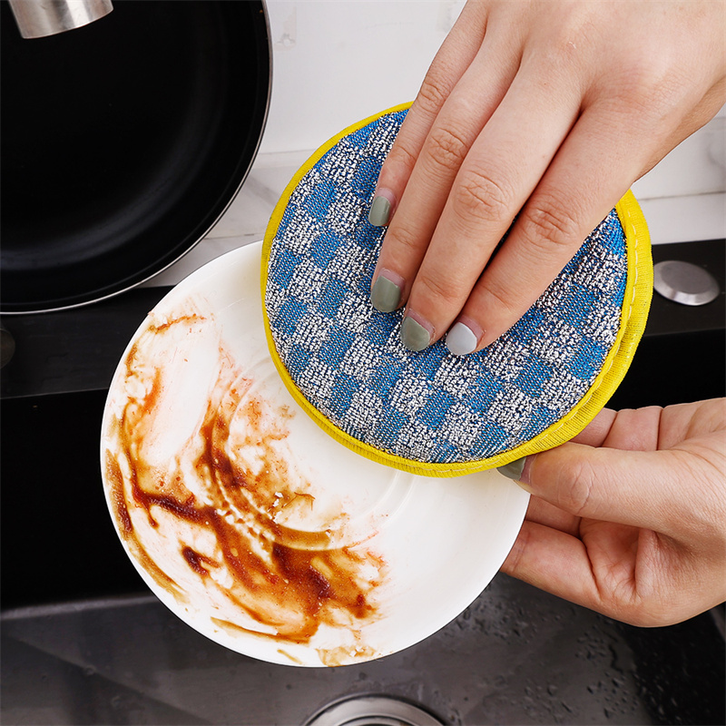 2/1 miếng giẻ lau miếng bọt biển rửa chén hai mặt có thể tái sử dụng cho bát miếng bọt biển vệ sinh nhà bếp
