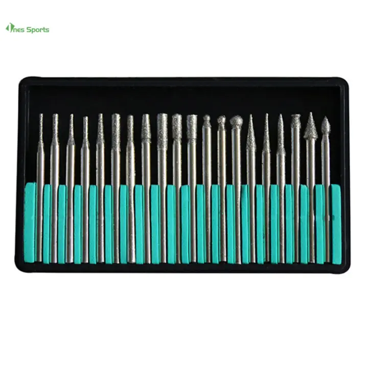 Ray Multifungsi 20 Pcs 3 Mm Shank Diamond Grinding Cutting Kepala
Dremel Mata Bor Rotary Ukiran Polishing Alat Set