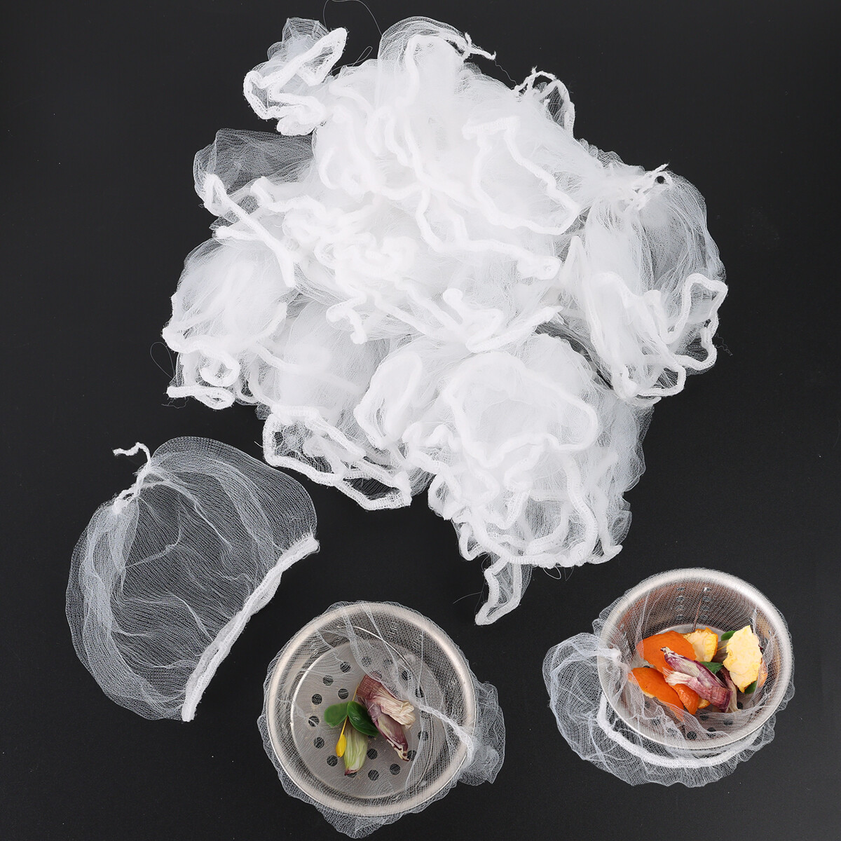 100pcs/200pcs/500pcs Kitchen Sink Net Filter Sink Basket Bag Drain Strainer Filter Net Prevent Clogs 9cmx9cm
