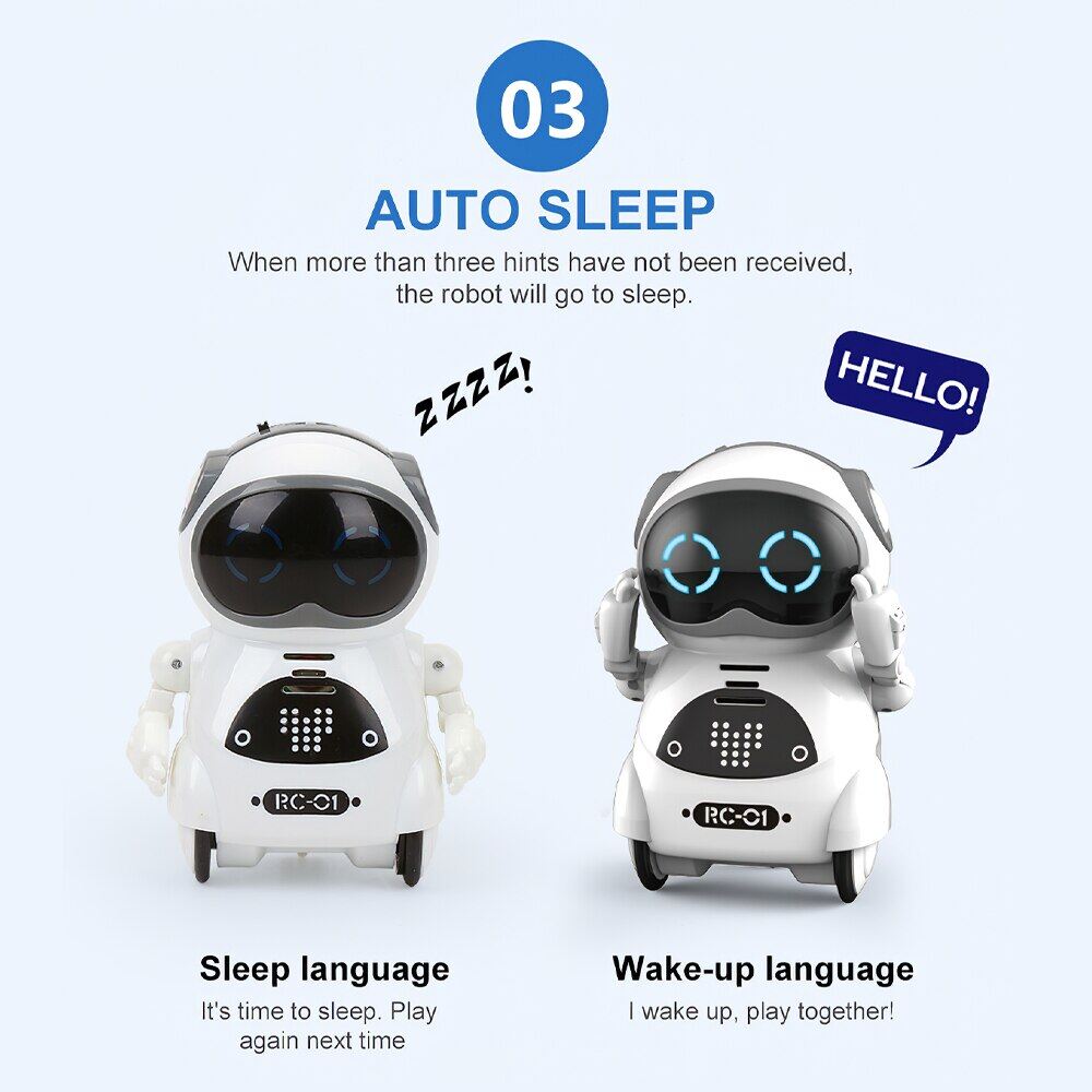 939A Pocket Robot Talking Interactive Dialogue Voice Recognition Record Singing Dancing Telling Story Mini Robot Toy