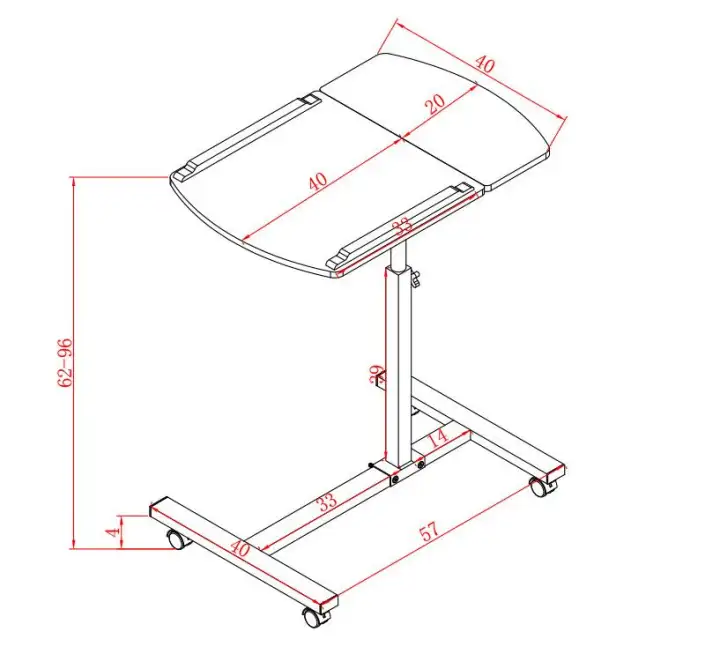 Height Angle Adjustable Laptop Desk Folding Computer Table Stand