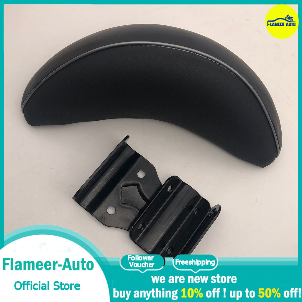Flameer Motorcycle Sissy Bar Backrest Cushion Pad Rear Passenger Seat Cover