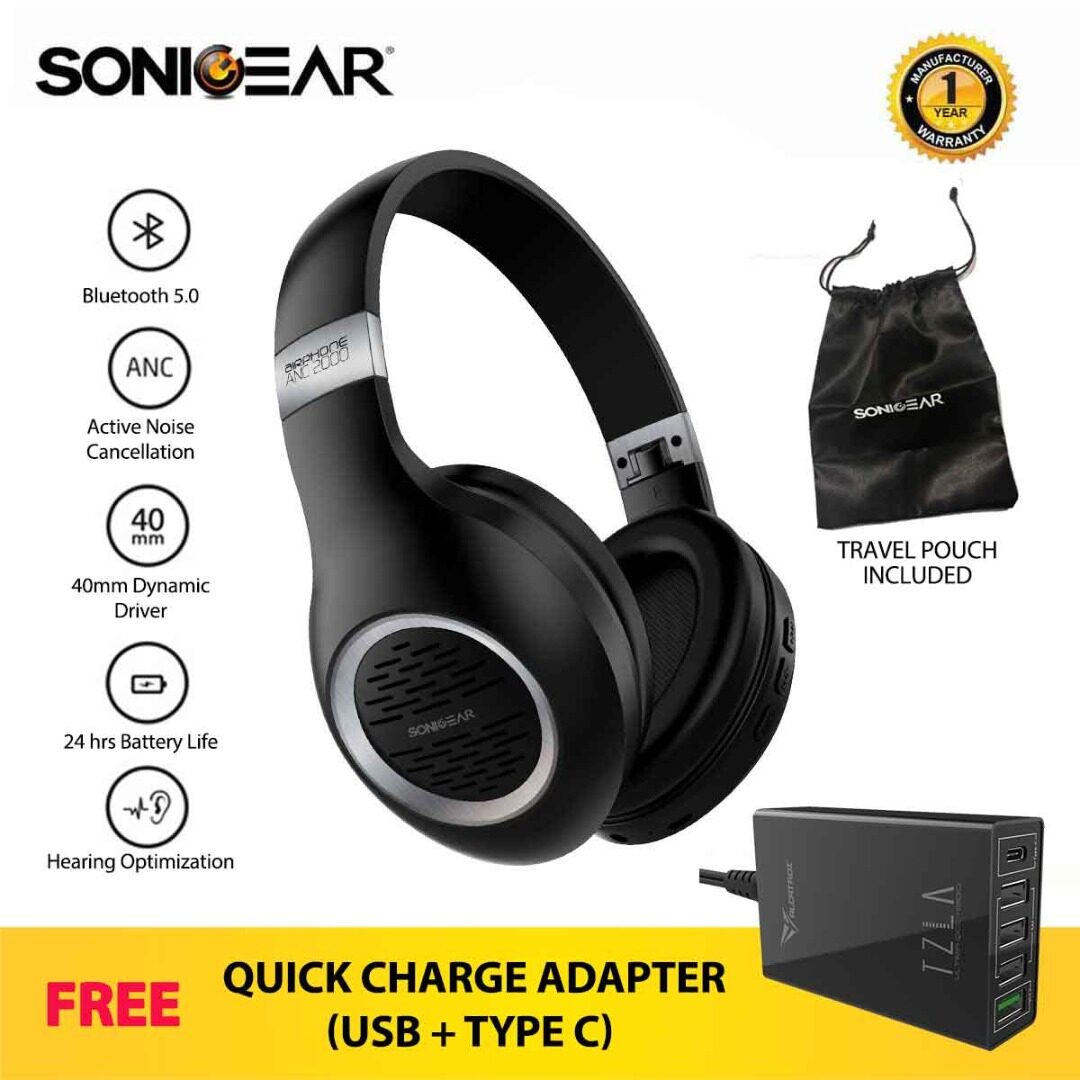 bluetooth headphones with type c charger