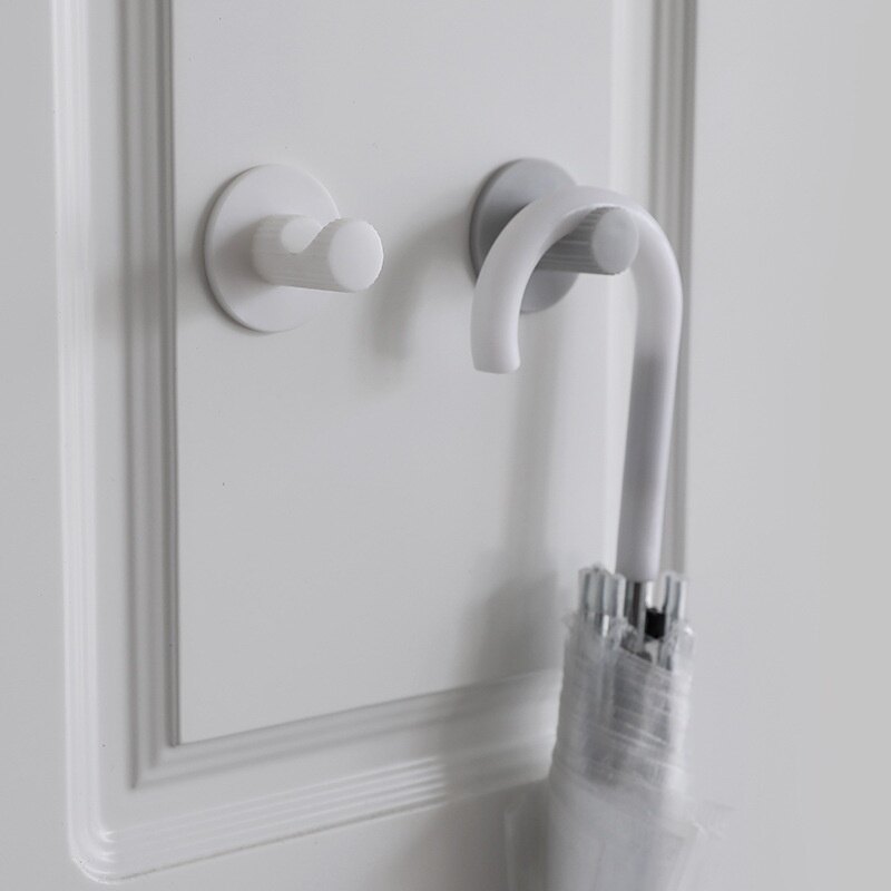 Self Adhesive Wall Hook Round Strong Storage Sticky Hooks For Hat Coat Kitchen Bathroom Hanger Hooks