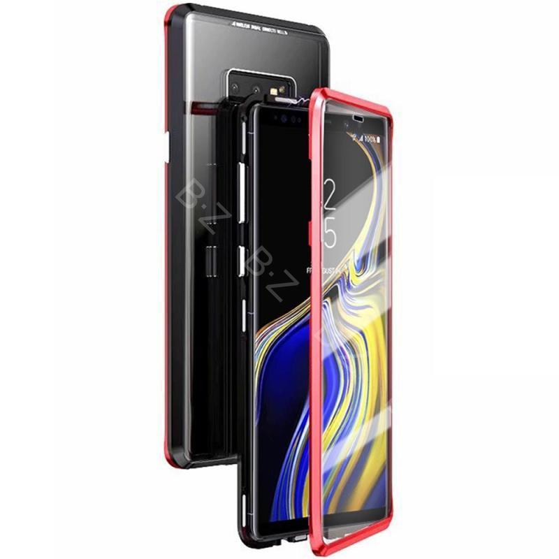Dành Cho Samsung Galaxy Note 9 Ốp Nam Châm Ốp Kính Cường Lực 9H Hai Mặt Trước + Sau 360 Dành Cho Samsung Galaxy Note 9 Ốp Chống Sốc Kim Loại