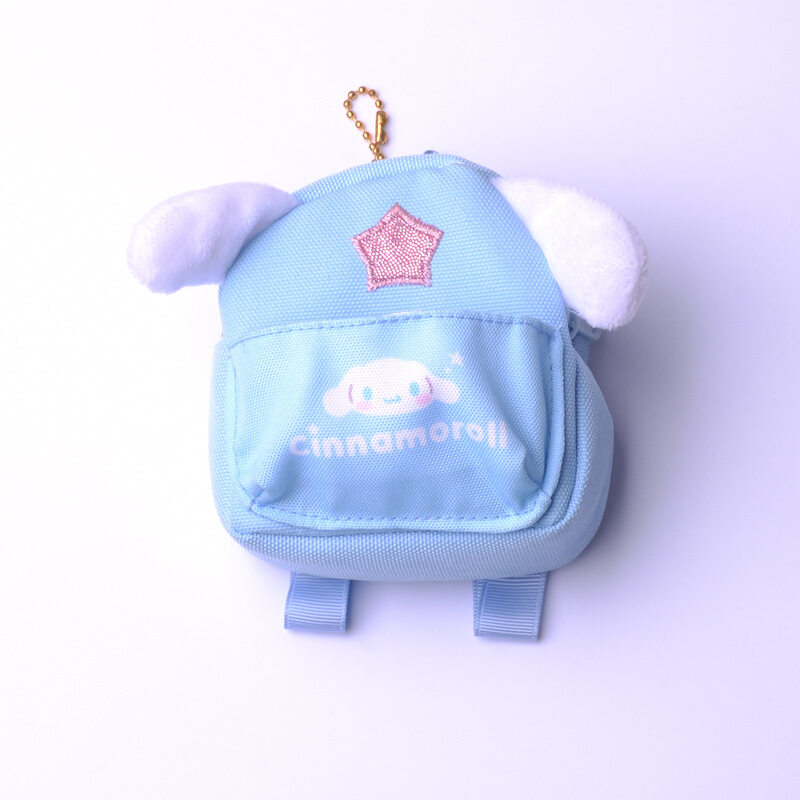 HOBIBEAR Japanese Sanrio Kuromi Melody Pudding Dog Small School Bag Decorative Pendant Mini Earphone Coin Storage Bag
