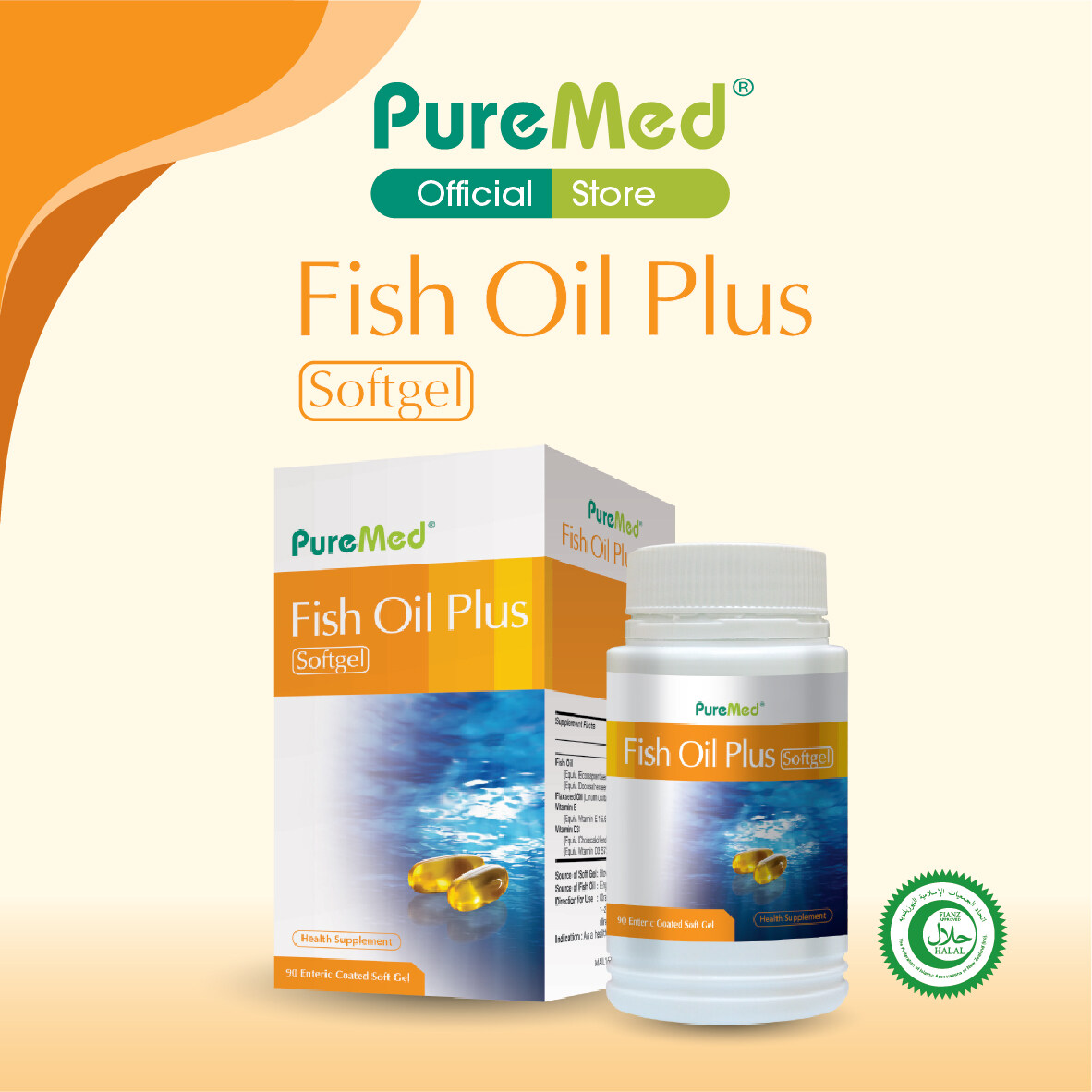 [Official Store] PureMed Fish Oil Plus (90's/ 90's x2) Lazada