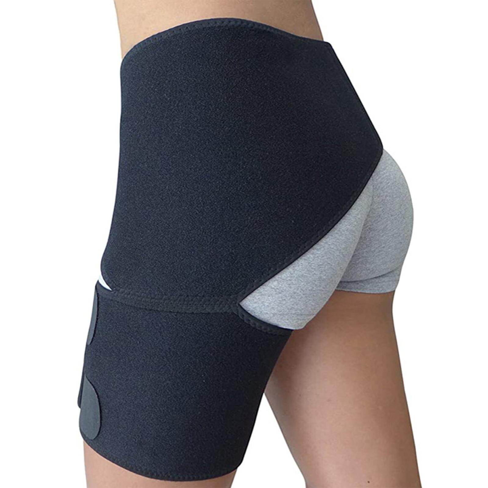 MagiDeal Groin Hip Brace Support Compression Wrap Belt for Hamstring Sciatic Nerve