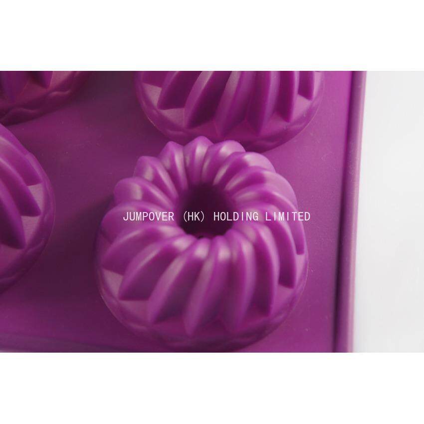 JUMPOVER (HK) GIỮ GIỚI HẠN 6-CavityMini Lạ Mắt Bundt Bánh Khuôn Silicon Và Bakingpan