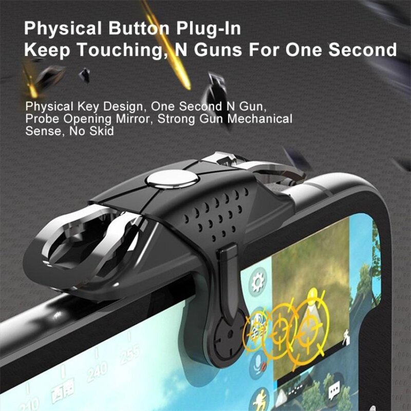 BlueWow X10 L1R1 Gaming Trigger Controller Metal PUBG Mobile Controller Mobile Game Auxiliary Artifact