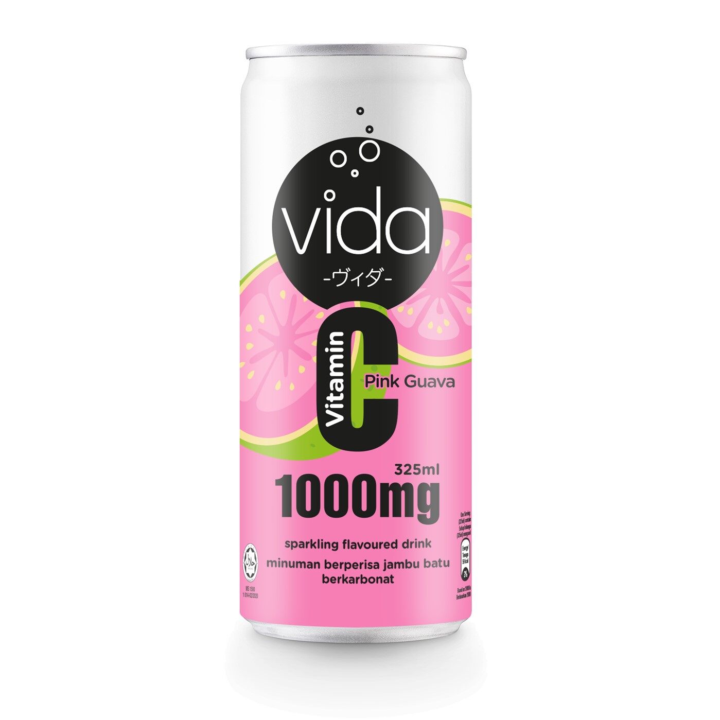 Vida Vitamin C Blackcurrantlemonorangekiwi Sparkling Flavoured Drink